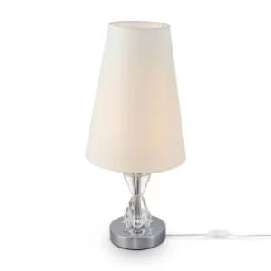 Image of Modern Florero Chrome Table Lamp with Shade