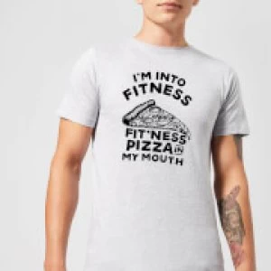 Image of Fitness Pizza T-Shirt - Grey - 3XL