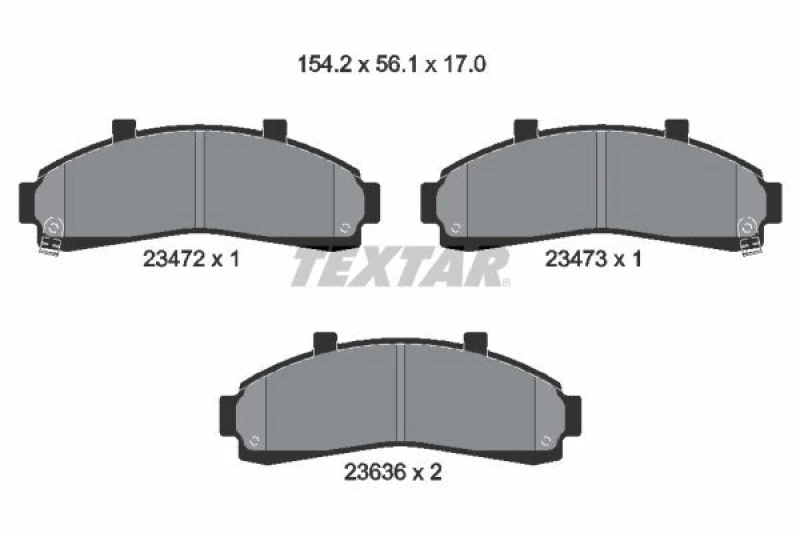 Image of Brake pad set TEXTAR 2347201
