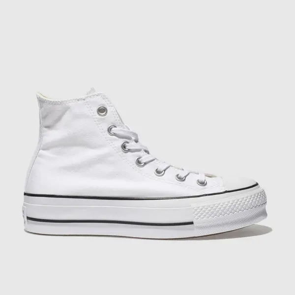 image of Converse White/Black/White Chuck Taylor All Star Lift Platform White Female 5 197930UK