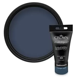 Image of Crown Easyclean Bathroom Paint Midnight Navy - 40ml