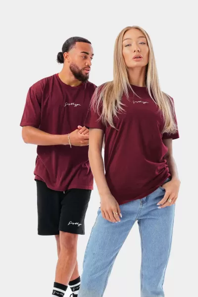 Image of Hype Adult Essential Scribble Logo T-Shirt - Red