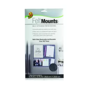 Ducktape Felt Mounts Self Sticking Memo Board 298mmx298mm Grey (Pack of 8) 286299