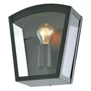 image of Zinc ARTEMIS Outdoor Curved Box Lantern Black