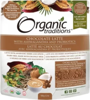 image of Organic Traditions Chocolate Latte Ashwagandah 150g