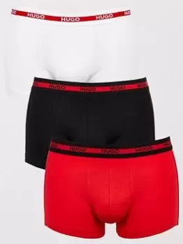 Image of HUGO Bodywear 3 Pack Trunk - Bright Red, Bright Red, Size 2XL, Men