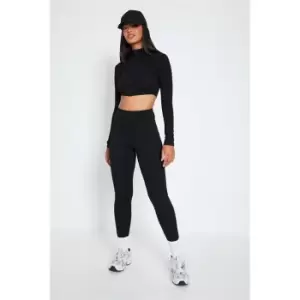 Image of I Saw It First Rib High Waist Legging - Black