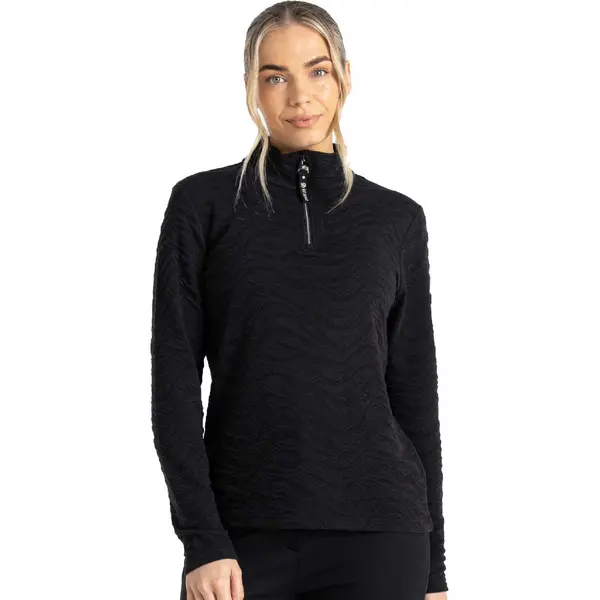 Image of Dare 2B Womens Glamourize Midlayer Full Zip Knitted Sweater 16 - Waist 32' (81cm) Black DWA700-800-16