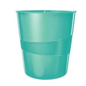 image of Leitz Ice Blue WOW Waste Bin 52781051