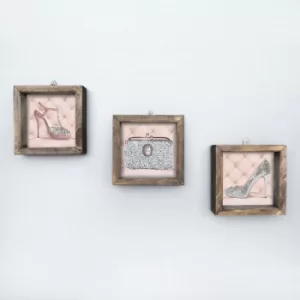 Image of UKZM001 Multicolor Decorative Framed MDF Painting (3 Pieces)