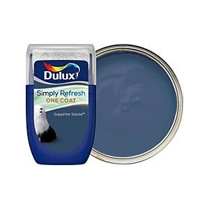 image of Dulux Simply Refresh One Coat Sapphire Salute Matt Emulsion Paint 30ml