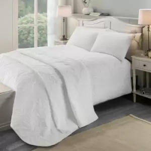 Image of Luana Pinsonic Stitch Quilted Bedspread, White, 230 x 200 Cm - Serene
