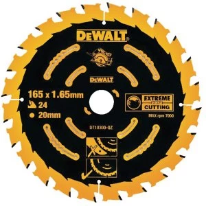 Image of DEWALT Extreme Framing Circular Saw Blade 165 x 20mm x 24T