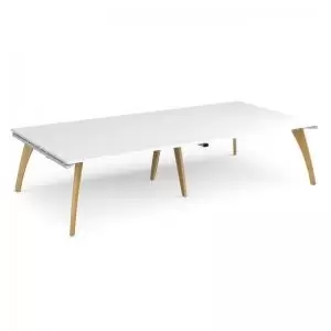 Image of Fuze rectangular boardroom table 3200mm x 1600mm - white frame and