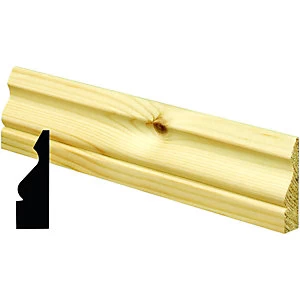 Image of Wickes Ogee Pine Architrave 19 x 69 x 2100mm