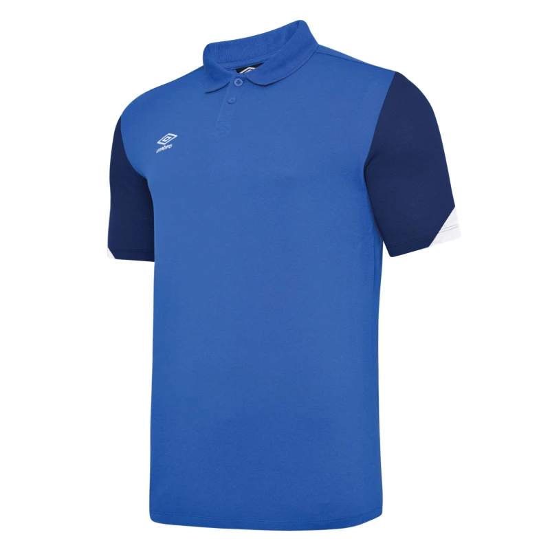 Image of Umbro Umbro Men Total Training Polo Shirt in Blue Size: Small Blue S Male 5063377398007