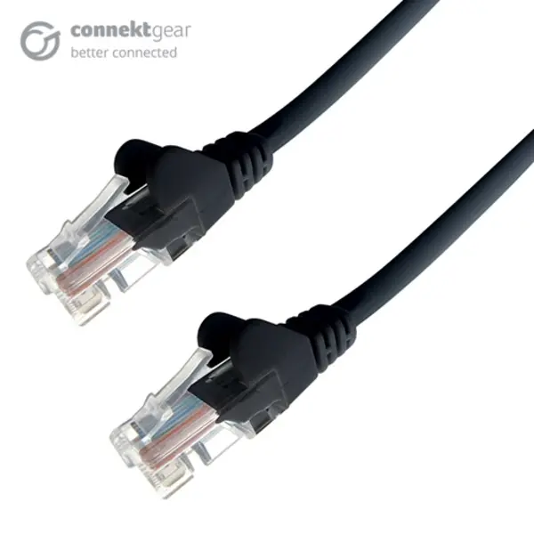 Image of Connekt Gear 1m RJ45 CAT6 UTP Stranded Flush Moulded LS0H Network Cable - 24AWG - Black 31-0010BK