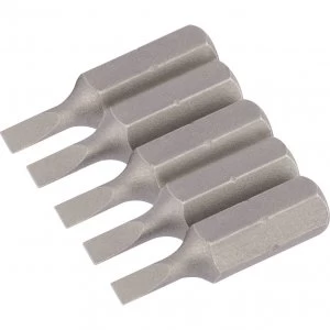 Image of Draper Slotted Screwdriver Bit 3mm 25mm Pack of 5