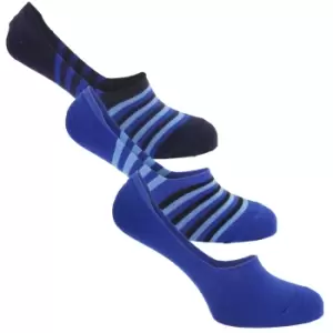 Image of Floso Mens Invisible Trainer Socks (Pack Of 3) (UK 7-11/EUR 41-46) (Blue/Black)
