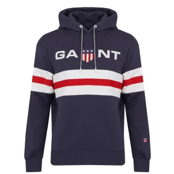 image of Gant Shield Relax Hoodie - Evening 433