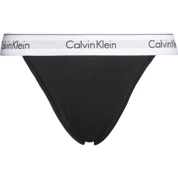 Calvin Klein High Leg Tanga - Black