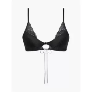 Image of CALVIN KLEIN Lined Triangle Bra - Black