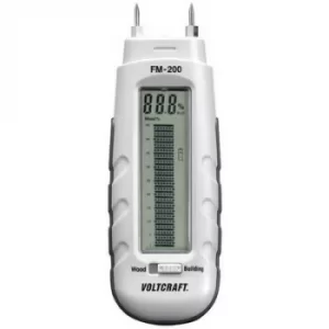 image of VOLTCRAFT FM-200 Moisture meter Building moisture reading range 0.2 up to 2 vol% Wood moisture reading range 6 up to 44 vol%