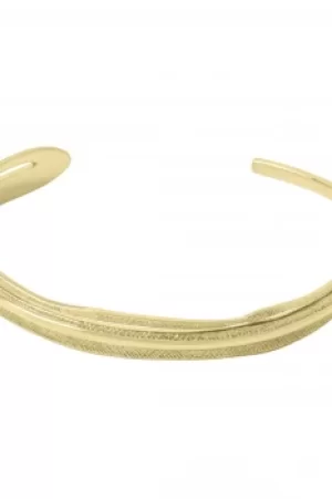 image of Sara Miller Kew 18Ct GP Leaf Bangle SAJ3020