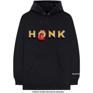 Image of The Rolling Stones - Honk Letters Mens XX-Large Pullover Hoodie - Black