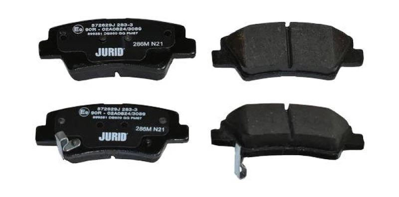 Image of JURID 572629J Brake pad set with acoustic wear warning, without accessories Brake Pad Set,disc brake (402)