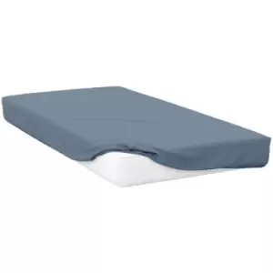 Image of Belledorm 200 Thread Count Egyptian Cotton Fitted Sheet (Single) (Storm) - Storm