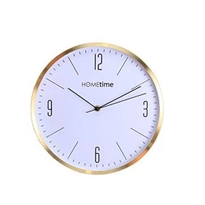 image of Hometime Gold Aluminium Wall Clock