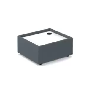 Image of Alto modular reception seating wooden table with Ion power module - white top with elapse grey base