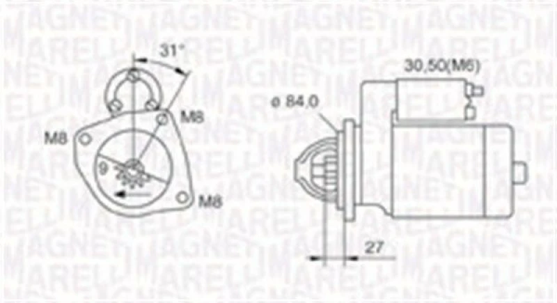 Image of MAGNETI MARELLI Starter motor MAGNETI MARELLI 063721203010