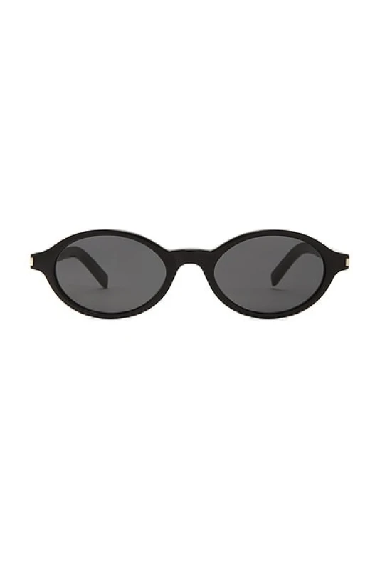 Image of Saint Laurent Jeanne Sunglasses in Black - Black. Size all.
