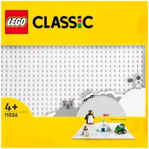 image of LEGO Classic: White Baseplate 32x32 Building Board (11026)