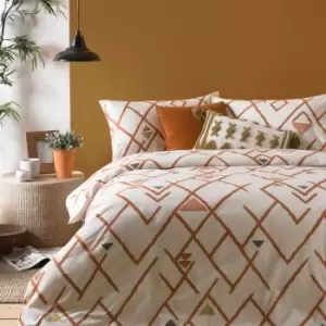 Image of Furn. Inka King Duvet Cover Set Cotton Polyester Brick