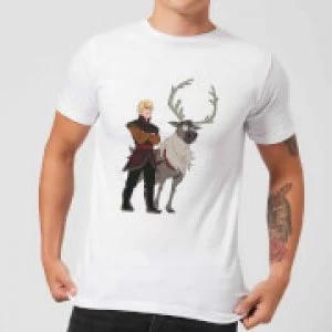 Image of Frozen 2 Sven And Kristoff Mens T-Shirt - White - 3XL