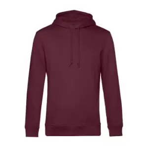 Image of B&C Mens Organic Hooded Sweater (2XL) (Burgundy)