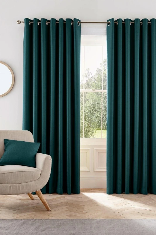 Image of Helena Springfield Helena Springfield 'Eden' Woven Lined Curtains in Blue Size: 167cm width x 183cm drop Blue 167cm width x 183cm drop Unisex 501670