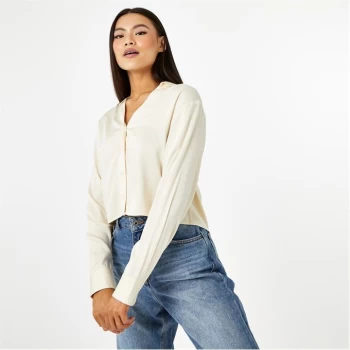 Image of Jack Wills Eco Satin Shirt - Cream