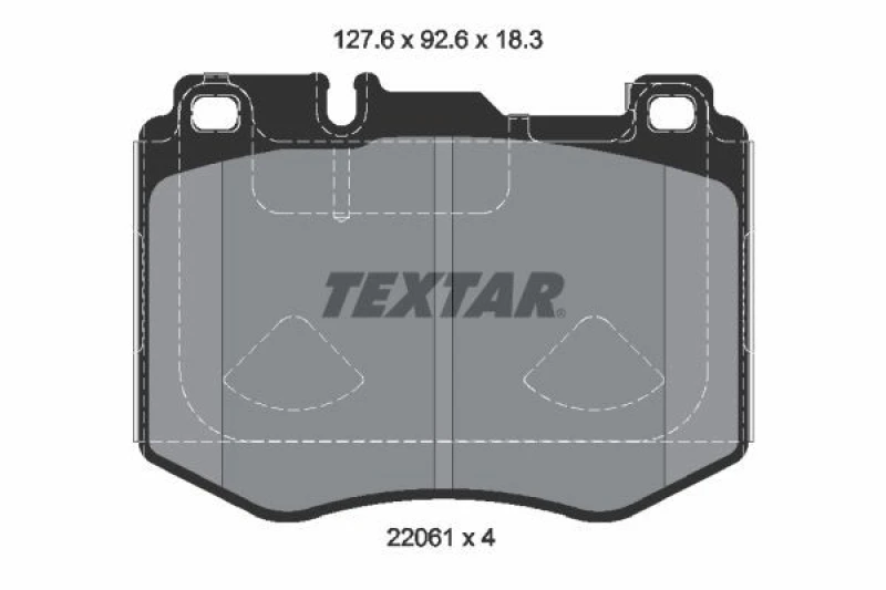 Image of Brake pad set TEXTAR 2206103