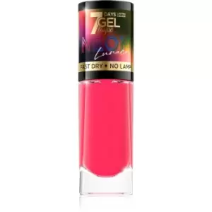 image of Eveline Cosmetics 7 Days Gel Laque Neon Lunacy Neon Glow Nail Polish Shade 82 8 ml