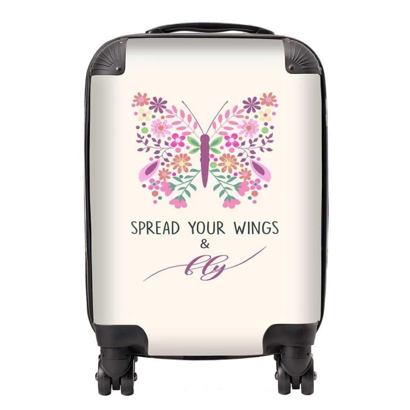 Image of Warren Reed - Designer Spread Your Wings Suitcase Size: Large Multicolor Unisex Large