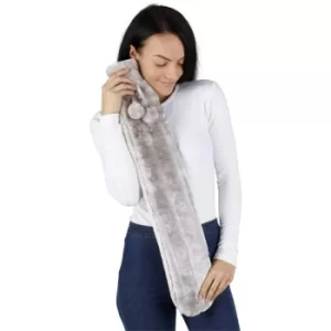 Image of Long Hot Water Bottle, Extra Long Hot Water Bottle with Faux Fur Cover Soft Pain Relief Comfort Removable Cover