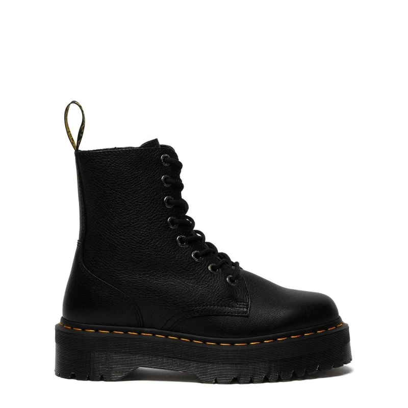 Image of Dr Martens Black Jadon Iii Pisa Leather Platform Boots Black Female 5 191674UK