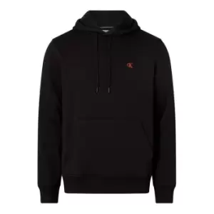Image of Calvin Klein Jeans Logo Tape Hoodie - Black