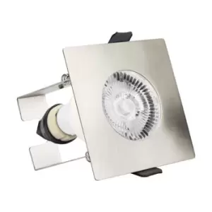 Image of Integral EvoFire Fire Rated Low Profile Fixed Square Downlight with Insulation Guard - Satin Nickel