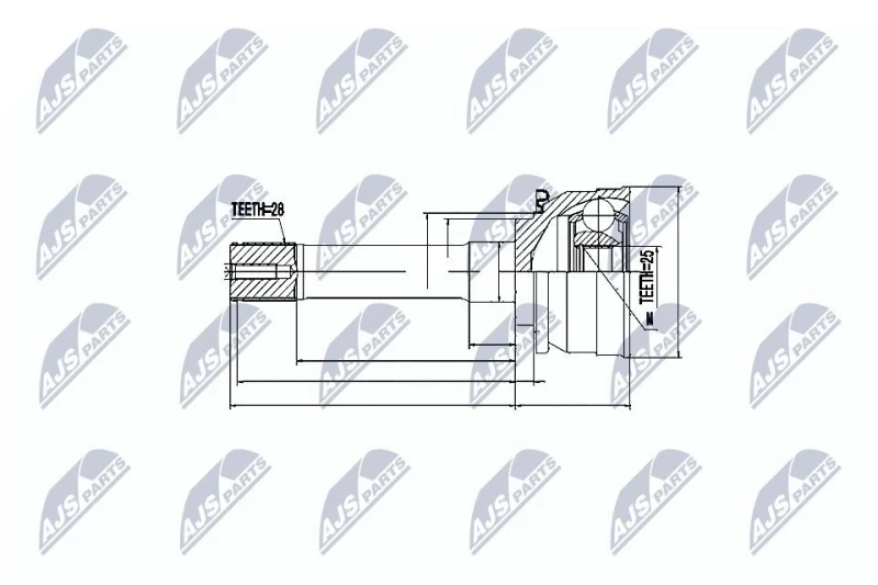 Image of NTY CV joint kit NTY NPZ-MS-007