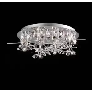 Image of Aviance 8-Light Polished Chrome/Crystal Ceiling Light